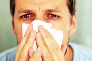 man suffering from sinusitis