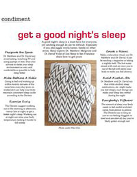 condiment get a good night sleep article